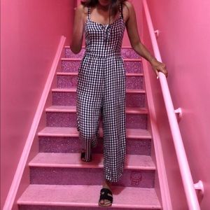 Hollister gingham jumpsuit